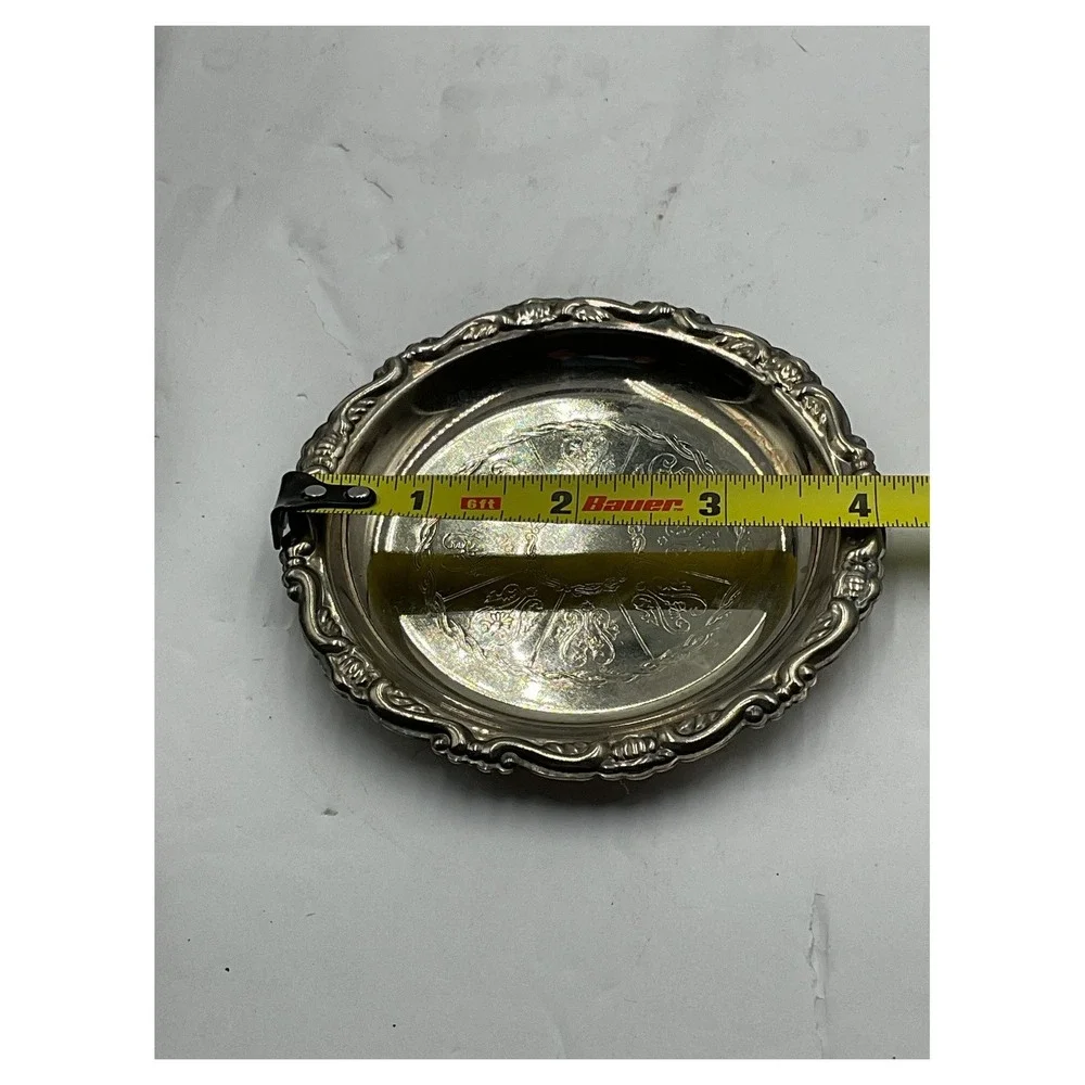 Vintage‎ Jewish Passover Seder Set Silver-Plated Ritual Plates 6